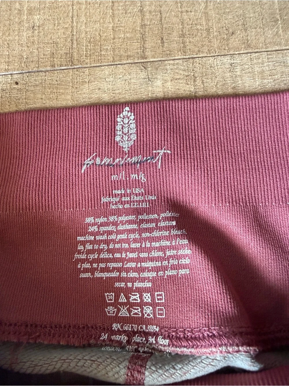 Fp Movement High Rise 7/8 Length Good Karma Leggings Size M/L washed sienna